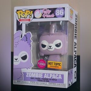 Funko Pop Flocked Tasty Peach ZOMBIE ALPACA hot Topic Exclusive NIB #86
